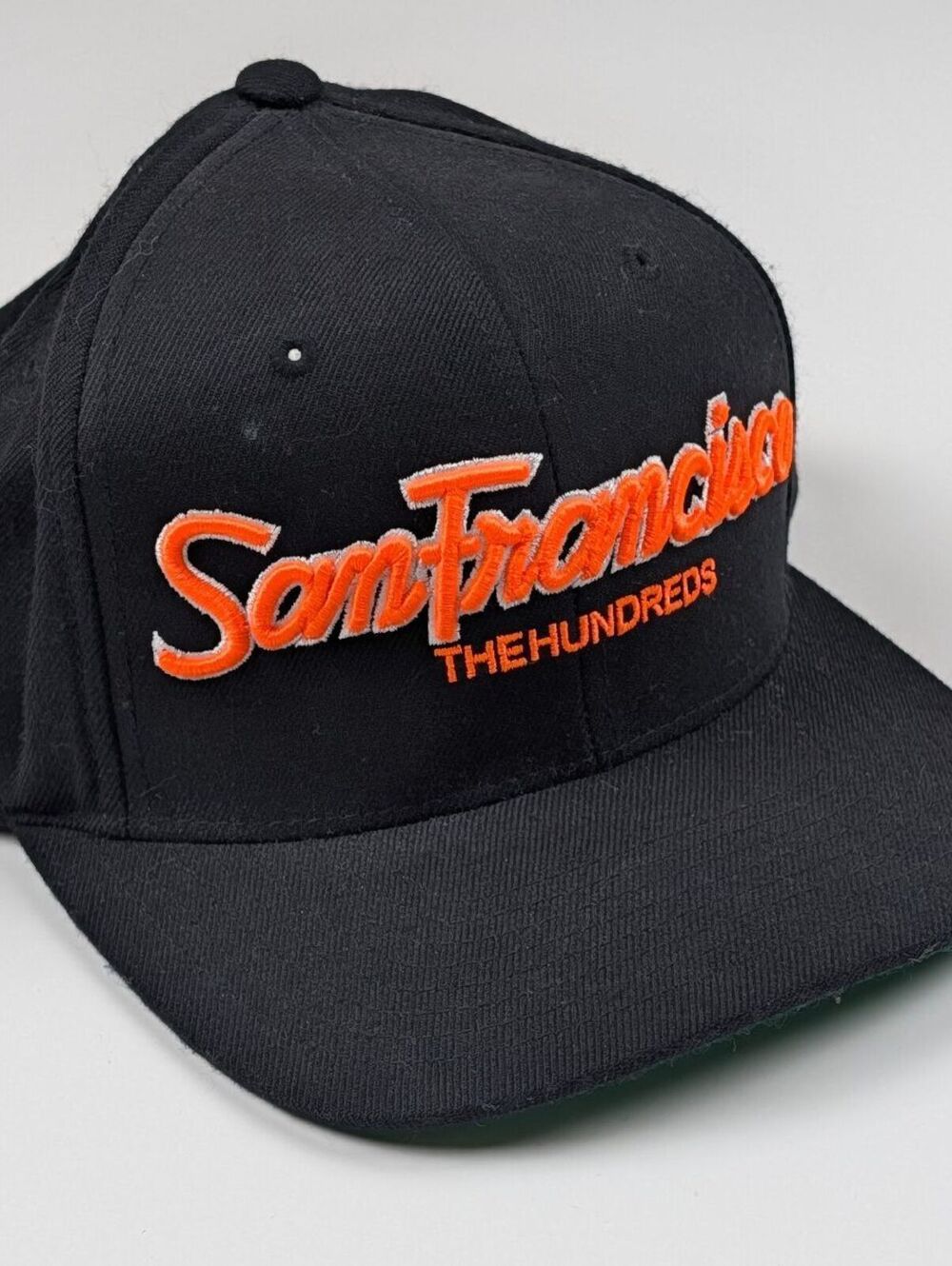 RARE The Hundreds San Francisco Snapback Hat SAMPLE Green Underbrim Y2K Skate